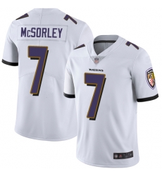 Ravens 7 Trace McSorley White Men Stitched Football Vapor Untouchable Limited Jersey