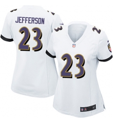 Nike Ravens #23 Tony Jefferson White Womens Stitched NFL New Elite Jersey