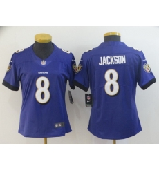 Nike Ravens 8 LaMar Jackson Purple Women Vapor Untouchable Limited Jersey