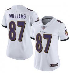 Nike Ravens #87 Maxx Williams White Womens Stitched NFL Vapor Untouchable Limited Jersey