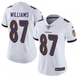 Nike Ravens #87 Maxx Williams White Womens Stitched NFL Vapor Untouchable Limited Jersey