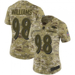 Nike Ravens 98 Brandon Williams Camo Womens Stitched NFL Limited 2018 Salute to Service Jersey