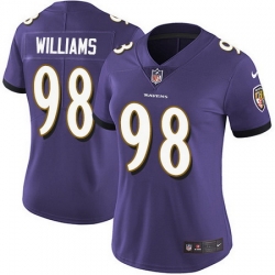 Nike Ravens 98 Brandon Williams Purple Team Color Womens Stitched NFL Limited Vapor Untouchable Limited Jersey