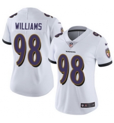 Nike Ravens 98 Brandon Williams White Womens Stitched NFL Limited Vapor Untouchable Limited Jersey