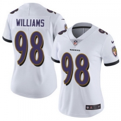 Nike Ravens 98 Brandon Williams White Womens Stitched NFL Limited Vapor Untouchable Limited Jersey