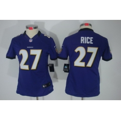 Nike Women Baltimore Ravens #27 Ray Rice Purple(Women Limited Jerseys)