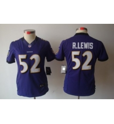 Nike Women Baltimore Ravens #52 R.lewis Purple(Women Limited Jerseys)