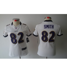 Nike Women Baltimore Ravens #82 Smith White Color[NIKE LIMITED Jersey]