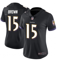 Ravens 15 Marquise Brown Black Alternate Women Stitched Football Vapor Untouchable Limited Jersey