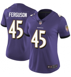 Ravens 45 Jaylon Ferguson Purple Team Color Women Stitched Football Vapor Untouchable Limited Jersey