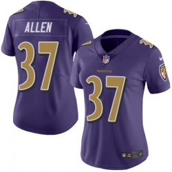 Women Javorius Allen Baltimore Ravens Limited Purple Color Rush Jersey
