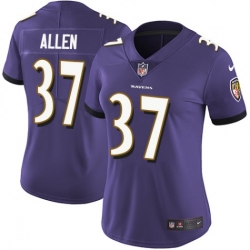 Women Javorius Allen Baltimore Ravens Limited Purple Team Color Jersey