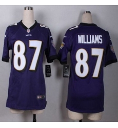 Women New Ravens #87 Maxx Williams Purple Team Color Stitched NFL New Elite jersey