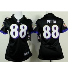 Women Nike Baltimore Ravens 88 Dennis Pitta Black NFL Jersey
