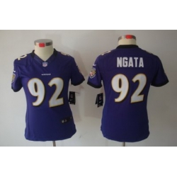 Women Nike Baltimore Ravens #92 Haloti Ngata Purple(Women Limited Jerseys)