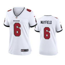 Women Tampa Bay Buccanee 6 Baker Mayfield White Stitched Game Jersey