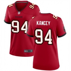 Women Tampa Bay Buccanee 94 Calijah Kancey Red 2023 Draft Stitched Game Jersey