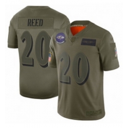 Womens Baltimore Ravens 20 Ed Reed Limited Camo 2019 Salute to Service Football Jersey