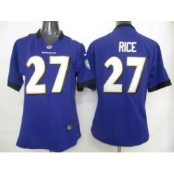 Womens Nike Baltimore Ravens 27# Rice Jersey