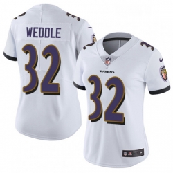Womens Nike Baltimore Ravens 32 Eric Weddle Elite White NFL Jersey