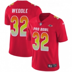 Womens Nike Baltimore Ravens 32 Eric Weddle Limited Red 2018 Pro Bowl NFL Jersey