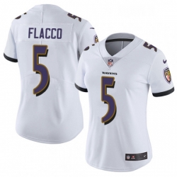Womens Nike Baltimore Ravens 5 Joe Flacco White Vapor Untouchable Limited Player NFL Jersey