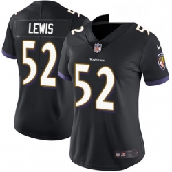 Womens Nike Baltimore Ravens 52 Ray Lewis Black Alternate Vapor Untouchable Limited Player NFL Jersey