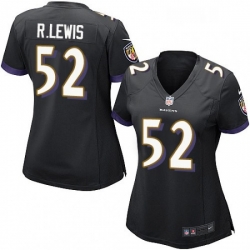 Womens Nike Baltimore Ravens 52 Ray Lewis Game Black Alternate NFL Jersey