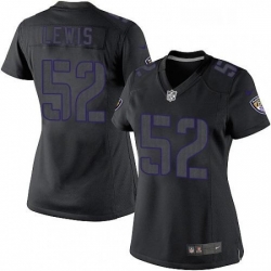 Womens Nike Baltimore Ravens 52 Ray Lewis Limited Black Impact NFL Jersey