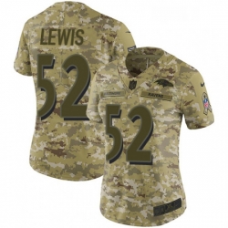 Womens Nike Baltimore Ravens 52 Ray Lewis Limited Camo 2018 Salute to Service NFL Jersey