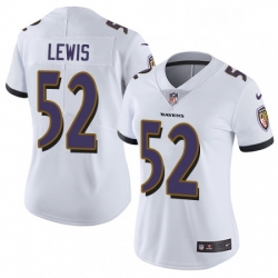 Womens Nike Baltimore Ravens 52 Ray Lewis White Vapor Untouchable Limited Player NFL Jersey