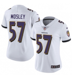 Womens Nike Baltimore Ravens 57 CJ Mosley Elite White NFL Jersey