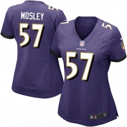 Womens Nike Baltimore Ravens 57 CJ Mosley Game Purple Team Color NFL Jersey