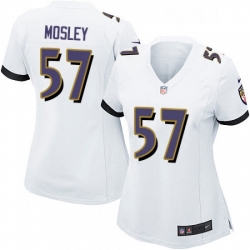 Womens Nike Baltimore Ravens 57 CJ Mosley Game White NFL Jersey