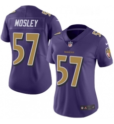 Womens Nike Baltimore Ravens 57 CJ Mosley Limited Purple Rush Vapor Untouchable NFL Jersey