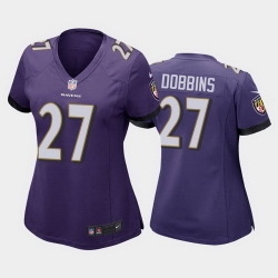 women j.k. dobbins baltimore ravens purple game jersey 