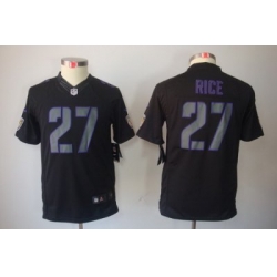 Nike NFL Youth Baltimore Ravens #27 Ray Rice Black Jerseys[Impact Limited]
