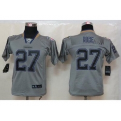 Nike NFL Youth Baltimore Ravens #27 Ray Rice grey jerseys[Elite lights out]