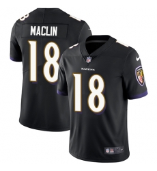 Nike Ravens #18 Jeremy Maclin Black Alternate Youth Stitched NFL Vapor Untouchable Limited Jersey