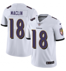 Nike Ravens #18 Jeremy Maclin White Youth Stitched NFL Vapor Untouchable Limited Jersey