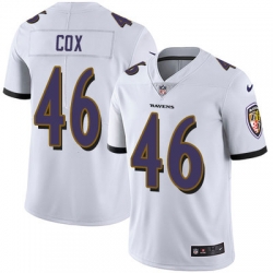 Nike Ravens #46 Morgan Cox White Youth Stitched NFL Vapor Untouchable Limited Jersey