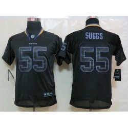 Nike Ravens #55 Terrell Suggs Lights Out Black Youth Stitched NFL Elite Jersey