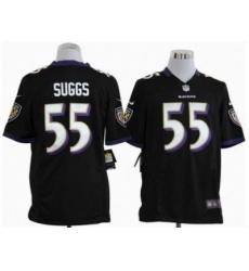 Nike Youth Baltimore Ravens #55 Terrell Suggs Black Nike NFL Jerseys