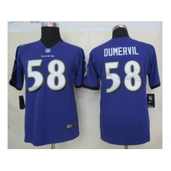 Nike Youth Baltimore Ravens #58 Elvis Dumervil purple jerseys