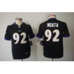 Nike Youth Baltimore Ravens #92 Ngata Black Color[Youth Limited Jerseys]