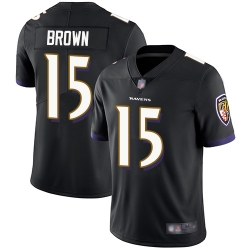 Ravens 15 Marquise Brown Black Alternate Youth Stitched Football Vapor Untouchable Limited Jersey