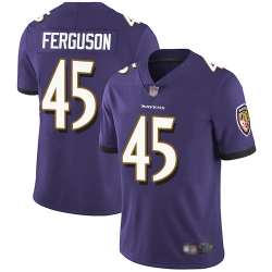 Ravens 45 Jaylon Ferguson Purple Team Color Youth Stitched Football Vapor Untouchable Limited Jersey