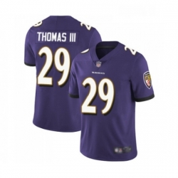 Youth Baltimore Ravens 29 Earl Thomas III Purple Team Color Vapor Untouchable Limited Player Football Jersey