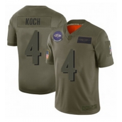Youth Baltimore Ravens 4 Sam Koch Limited Camo 2019 Salute to Service Football Jersey