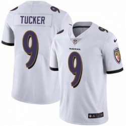 Youth Baltimore Ravens 9 Justin Tucker White Vapor Untouchable Limited Stitched Jersey 